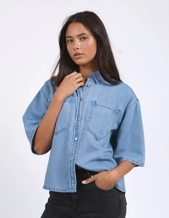 Foxwood Hutton Denim Shirt - Light Blue