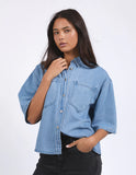 Foxwood Hutton Denim Shirt - Light Blue