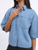 Foxwood Hutton Denim Shirt - Light Blue