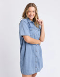 Foxwood Sorcha Denim Dress - Light Blue