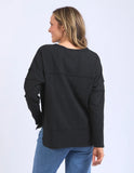 Foxwood Jayne Throw on Top - Black