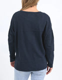 Foxwood Throw On Tee - Navy