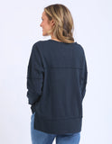 Foxwood Jayne Throw on Top - Navy