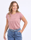 Foxwood Signature Tee - Ash Rose
