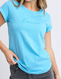 Foxwood Signature Tee -  Azure Blue