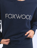 Foxwood Simplified Metallic Crew - Navy