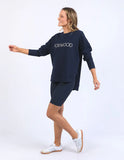 Foxwood Simplified Metallic Crew - Navy