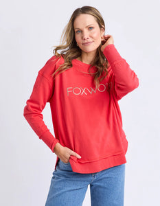 Foxwood Simplified Metallic Crew - Red