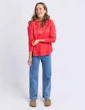 Foxwood Simplified Metallic Crew - Red