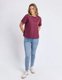 Foxwood Huntleigh Oversized Tee - Wine