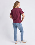 Foxwood Huntleigh Oversized Tee - Wine
