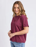 Foxwood Huntleigh Oversized Tee - Wine