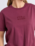 Foxwood Huntleigh Oversized Tee - Wine