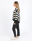 Foxwood Delilah Crew - Black & White Stripe