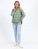 Foxwood Farrah Long Sleeve - Sage/ White Stripe