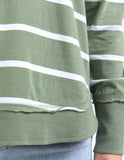Foxwood Farrah Long Sleeve - Sage/ White Stripe