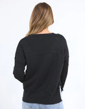 Foxwood Jayne Throw on Knit - Washed Black