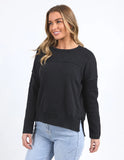 Foxwood Jayne Throw on Knit - Washed Black