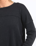 Foxwood Jayne Throw on Knit - Washed Black