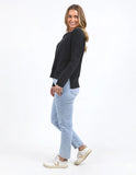 Foxwood Jayne Throw on Knit - Washed Black