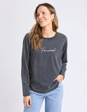 Signature Long Sleeve Tee - Washed Black