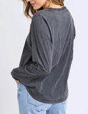 Signature Long Sleeve Tee - Washed Black