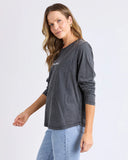 Signature Long Sleeve Tee - Washed Black