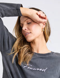 Signature Long Sleeve Tee - Washed Black