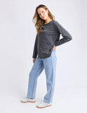 Signature Long Sleeve Tee - Washed Black