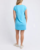 Foxwood Signature Embroidery Tee Dress - Azure blue
