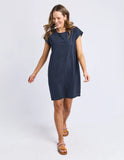 Foxwood Signature Embroidery Tee Dress - Navy