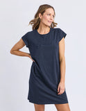 Foxwood Signature Embroidery Tee Dress - Navy