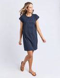 Foxwood Signature Embroidery Tee Dress - Navy