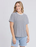 Foxwood Hutch Stripe Tee -  White