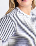 Foxwood Hutch Stripe Tee -  White