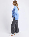 Foxwood Effortless Contrast Crew - Blue