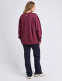 Foxwood Effortless Contrast Crew - Wine