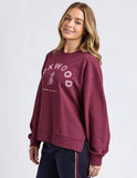 Foxwood Effortless Contrast Crew - Wine