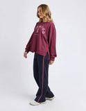 Foxwood Effortless Contrast Crew - Wine