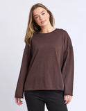 Foxwood Knock off Long Sleeve Tee - Coffee