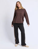 Foxwood Knock off Long Sleeve Tee - Coffee