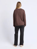 Foxwood Knock off Long Sleeve Tee - Coffee