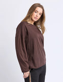 Foxwood Knock off Long Sleeve Tee - Coffee