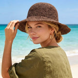 Foldable Sun Hat - Brown