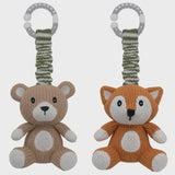 Stroller Toys 2pk - Bear & Fox