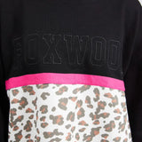 Foxwood Circut Leopard Crew - Black