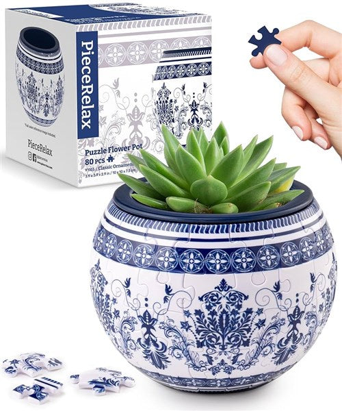 Puzzle Flower Pot - Classic Ornamental Style