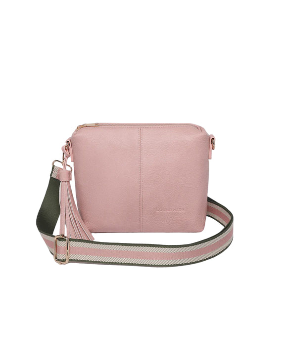 Louenhide Kasey Crossbody Bag - Stripe Blush Pink