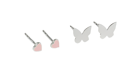 Earring - Mini Heart Stud Set