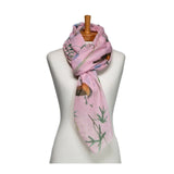 Birds, Butterflies, Dragonflies Scarf - Pink